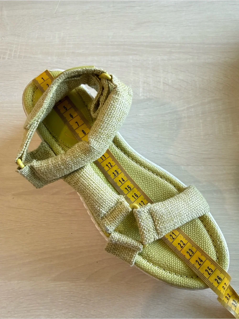 Circus NY by Sam Edelman Platform Sport Sandals Lime Green Wedge Hook & Loop 8.5